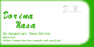 dorina masa business card